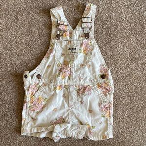 Floral shortie overalls